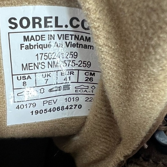SOREL Cheyanne Men\'s Size 8 Waterproof Duck Boot With leather upper main image 6